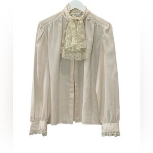 Vintage Neil Martin Cream Lace Blouse size 10